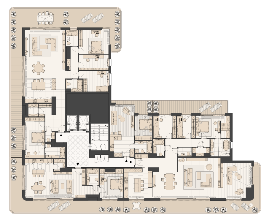 Rezydencja Fryderyk - rzut poziomu penthouse