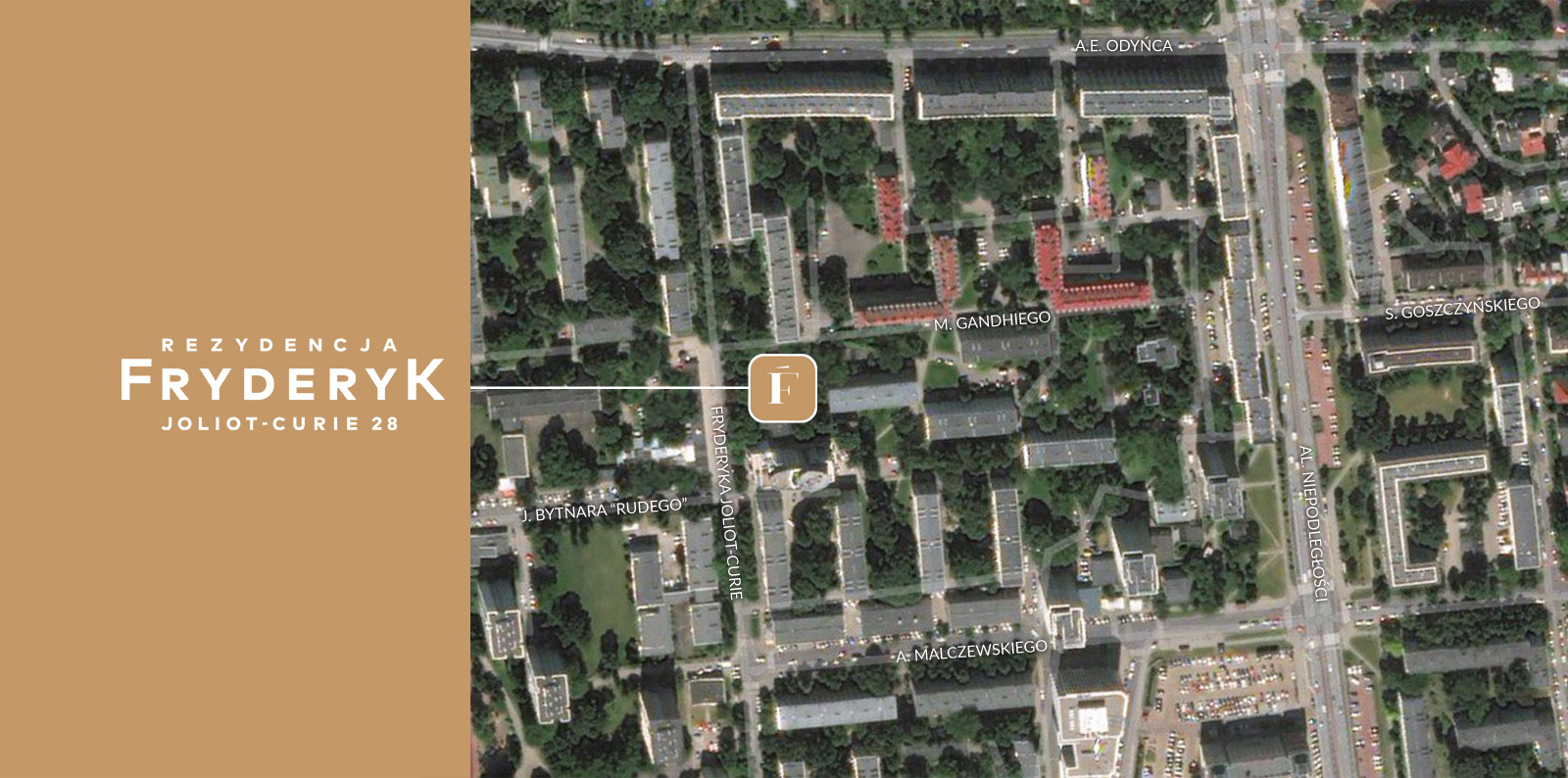 Rezydencja Fryderyk - lokalizacja - widok satelitarny
